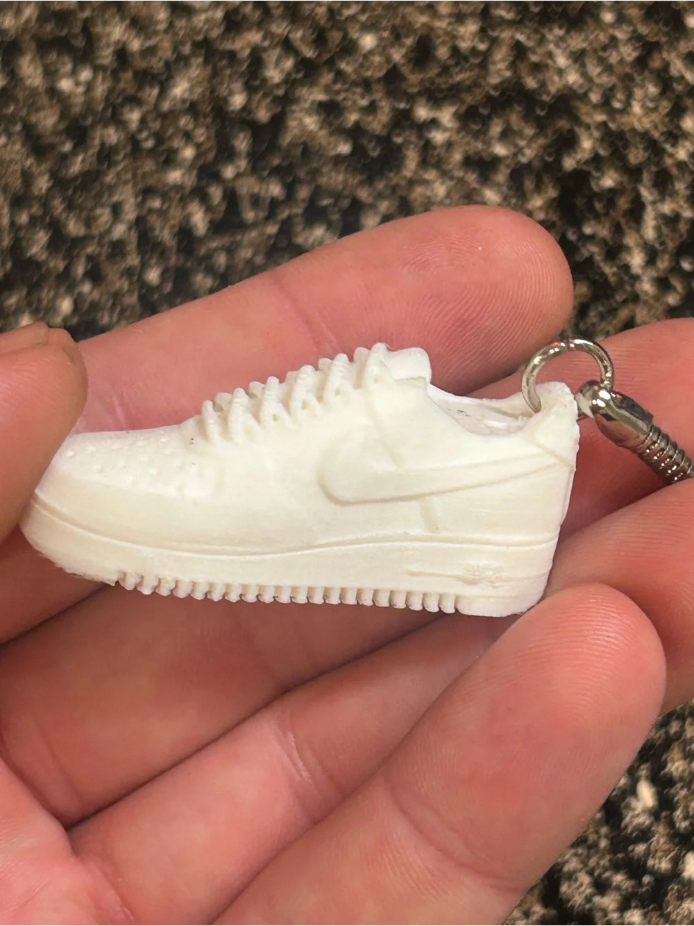 Kids White Sneaker Keychain Accessory